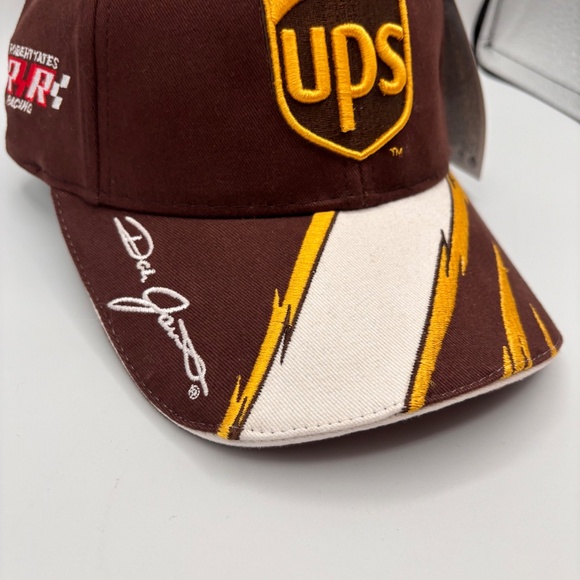 Vintage UPS NASCAR Racing Dale Jarrett #88 Robert Yates Lightning Design Hat - Picture 3 of 16